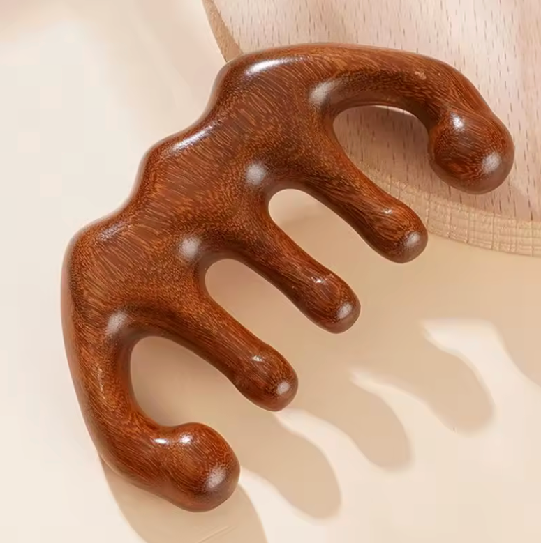 Peigne massant en bois d'acacia