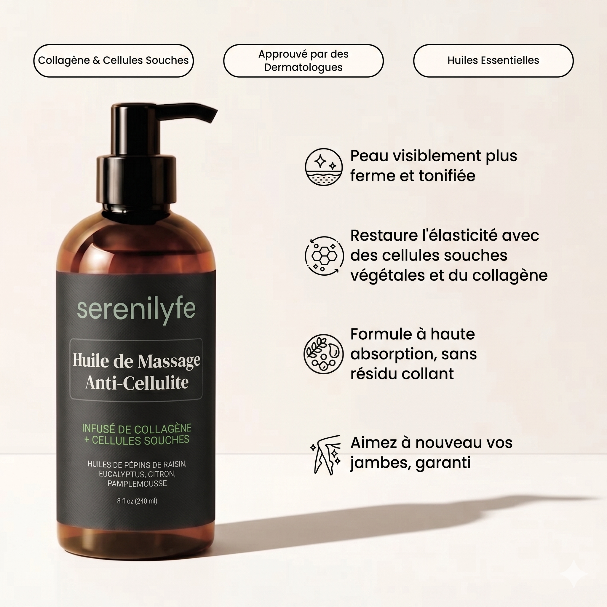 Rituel soin Serenilyfe - Réduisez votre cellulite en 5 minutes par jour